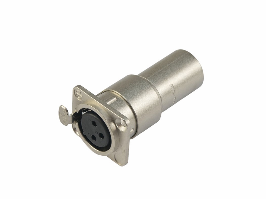 XLR hun/han (feedthrough) adapter til panelmont.