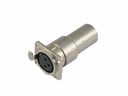 XLR hun/han (feedthrough) adapter til panelmont.