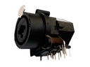 XLR/JACK combo fatning m. stel, printben