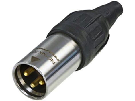 XLR stik "heavy duty" - 3P han, nikkel, Sort (IP65)