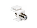 Keystone F stik - 2 x F hun, Hvid