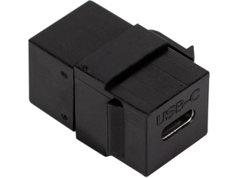 Keystone USB 3.1 fatning - 2 x USB-C hun, Sort