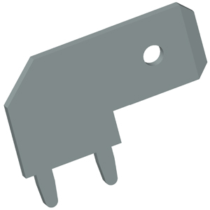 Spadestik til print,  han 6,3mm 90° (10 stk.)