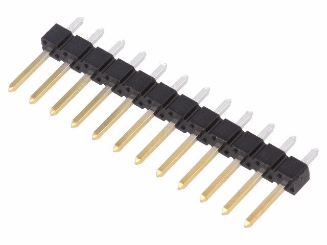 Enkelt-række Pin header - Han/han 2,54mm 1x12-ben (H10,8mm)