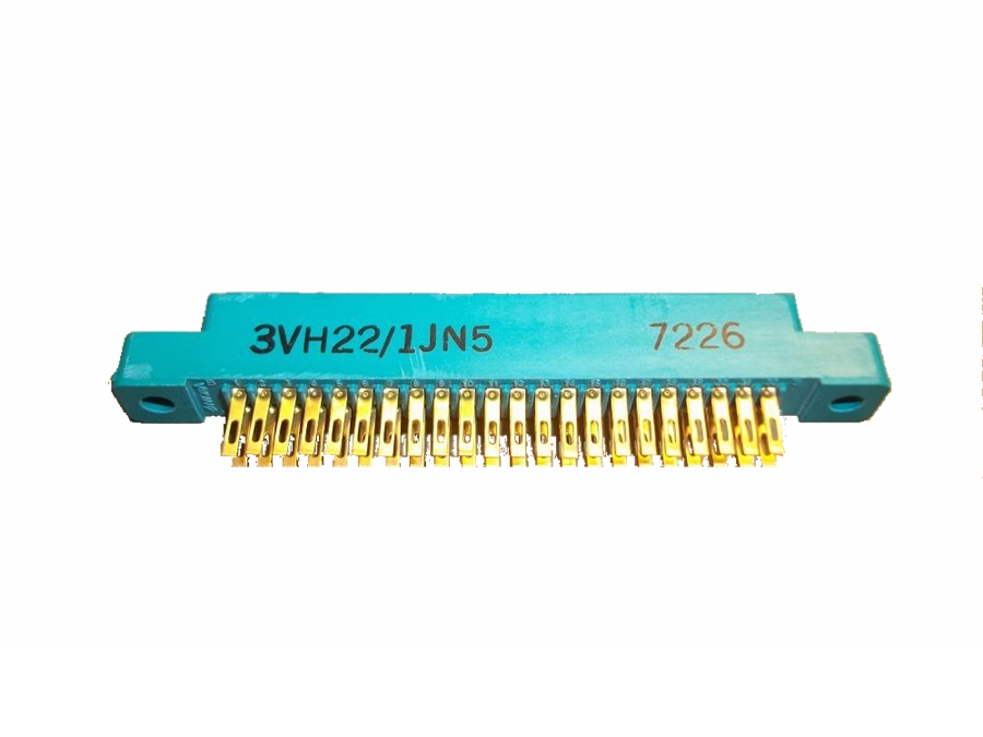 Card edge stik - 50 pol, 2,54mm pitch, loddeben