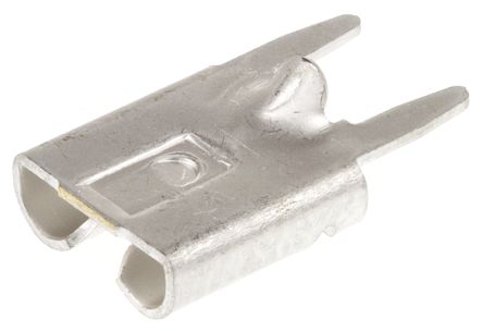 Uisoleret spadefatning - 6,3mm hun, Printben (10 stk.)
