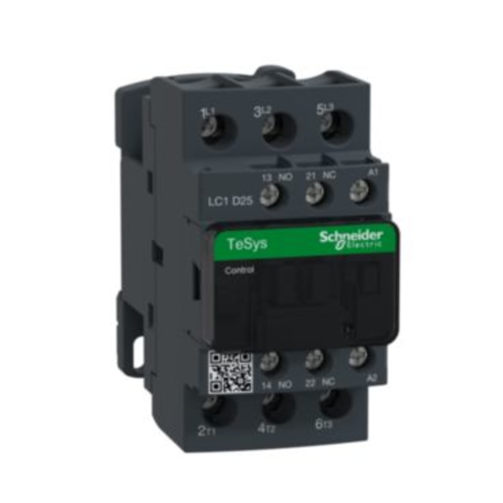 Kontaktor 24V 25A 3-polet + 1 slutte + 1 bryde