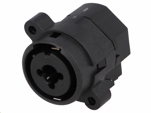 XLR/JACK combo fatning m. stel, loddeben