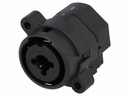 XLR/JACK combo fatning m. stel, loddeben
