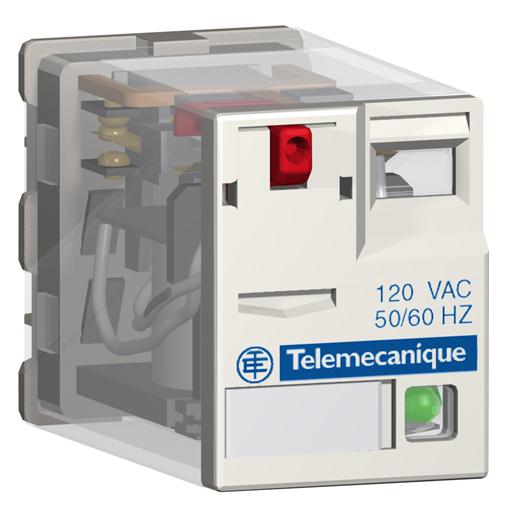 Stikbensrelæ 6A 4C/O med LED 230AC