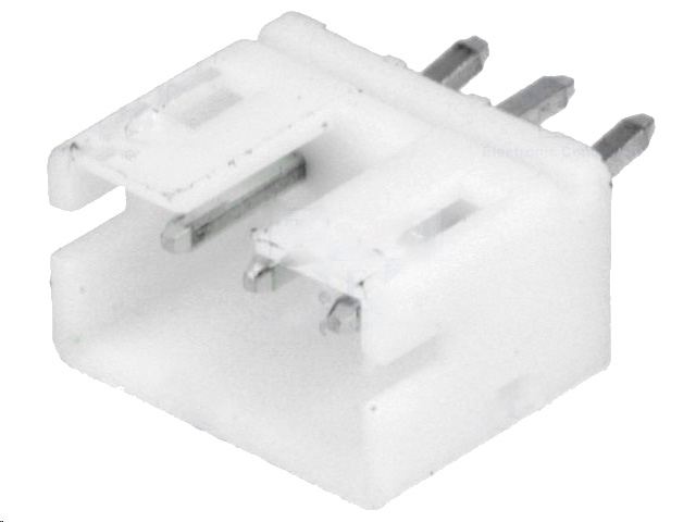 Ledning-til-print fatning - NXW, 3pol, 1A, 2mm benafst.