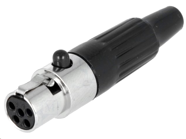 Mini XLR 5pol mellemled (hun)