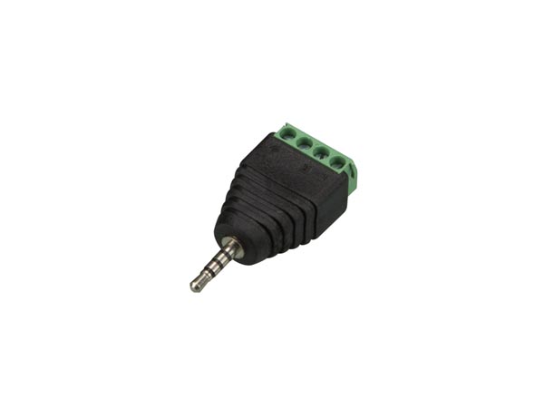 JACK stik - 2,5mm 4pol han til skrueterminal