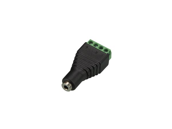 JACK forlænger - 2,5mm 4pol hun til skrueterminal (1 stk.)
