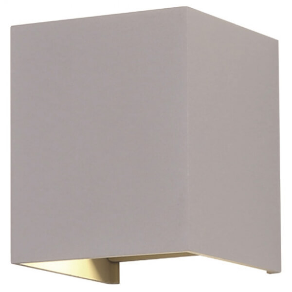 6W firkantet væglampe 4000K - Grå