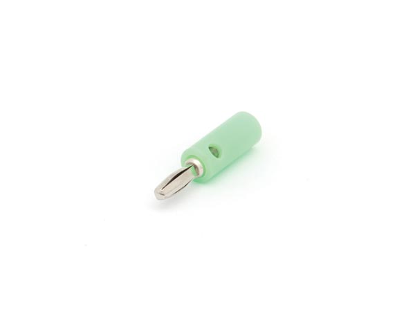 Bananstik - 4mm + hul, Grøn (skrueforbindelse)