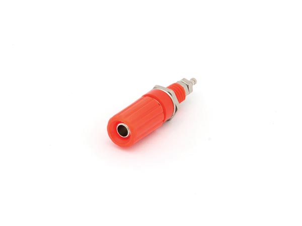 Bananbøsning - 4mm, Rød (skruetype) (15A)