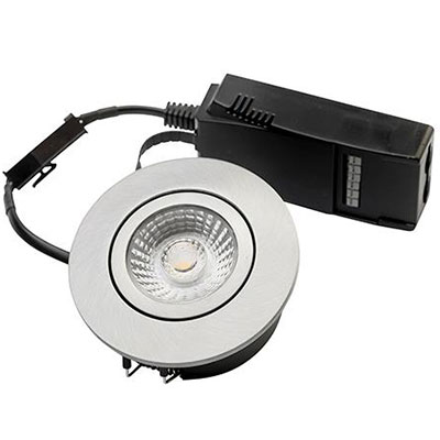 Diospot 30 V.2 6W 2700K 38° dæmpbar 32mm rund børstet