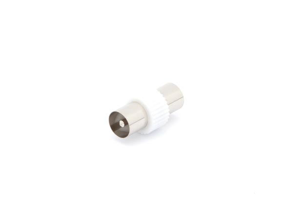 COAX mellemled - Han til han, Hvid plast