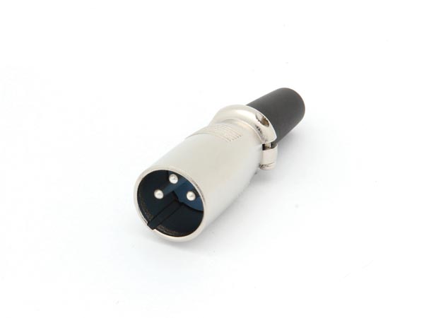 XLR stik - 3P han, nikkel (kort type)