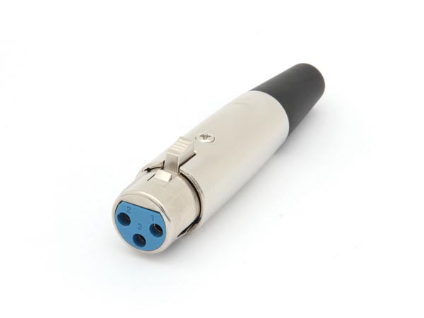 XLR stik - 3P hun, nikkel