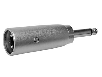 XLR adapter - XLR 3P han til 6,35mm mono JACK han