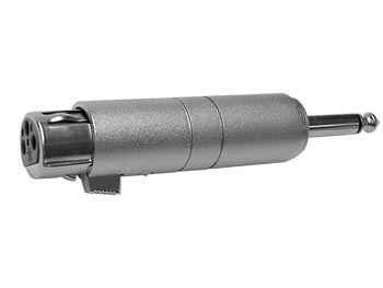 XLR adapter - XLR 3P hun til 6,35mm mono JACK han
