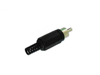 RCA(Phono) han - Plasthus, Sort