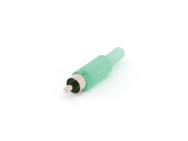 RCA(phono) han - Plasthus, Grøn
