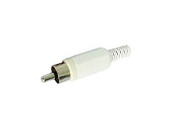 RCA(phono) han - Plasthus, Hvid