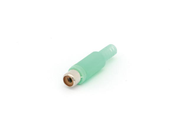 RCA(phono) stik, hun - Grøn, plast