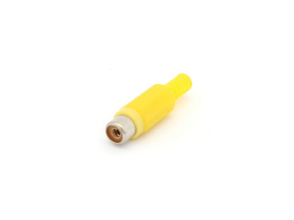 RCA(phono) stik, hun - Gul, plast