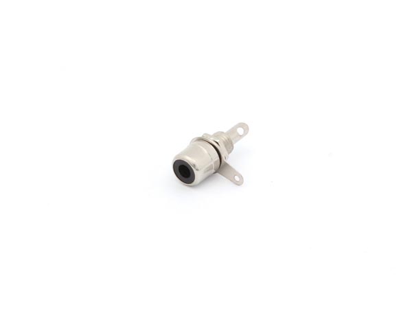 RCA(Phono) fatning - til kabinet, nikkel (LC) (sort)