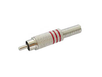 RCA(Phono) han - Nikkel, RØD
