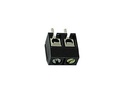 Print Skrueterminal - 2pol, 5mm benafst., lav profil, Sort
