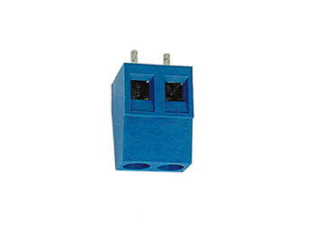 Print Skrueterminal - 2pol, 5mm benafstand, Blå