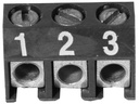 Print Skrueterminal - 3pol, 5mm benafstand, Hvid