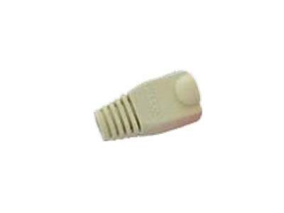Blød hætte til RJ45 modularstik - 6,5mm, Beige (1 stk.)