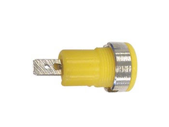 Bananbøsning - 4mm, 10A, Gul, IEC1010