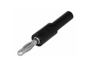Bananadapter - 4mm han til 2mm hun, Sort