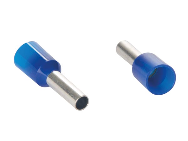 Isoleret ledningsende-tylle - 2,5mm², Blå (25 stk.)