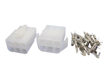 Ledning-til-ledning stiksæt - 2x3pol (6,2mm benafstand)