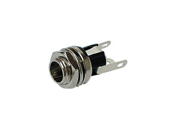 DC fatning - 5,5 x 2,1mm, til kabinet, loddeflige