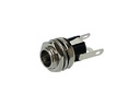 DC fatning - 5,5 x 2,1mm, til kabinet, loddeflige