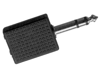 6,35mm stereo JACK han til 2 x 3,5mm stereo JACK hun