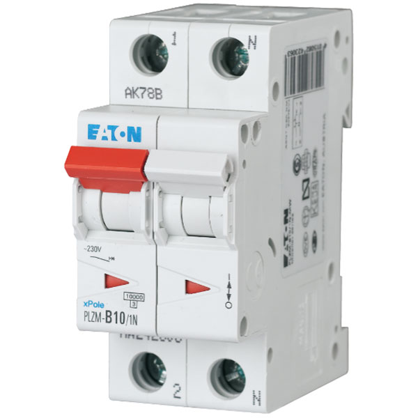 Automatsikring 10A 1P+N C 2M 6kA 2m