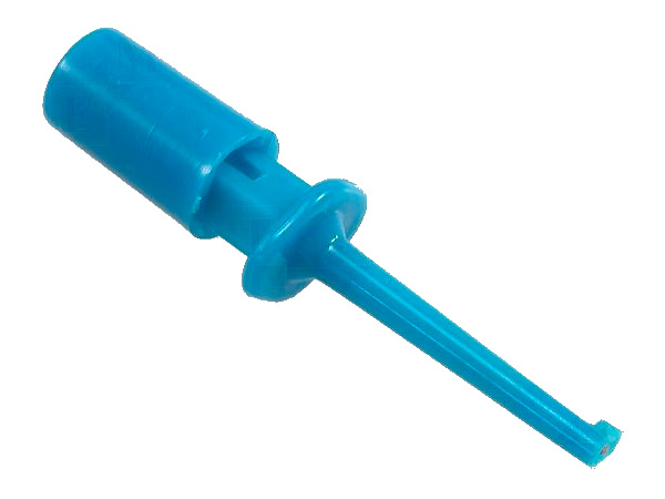 Clip-on prøveklemme - 60Vdc, 40mm, Blå