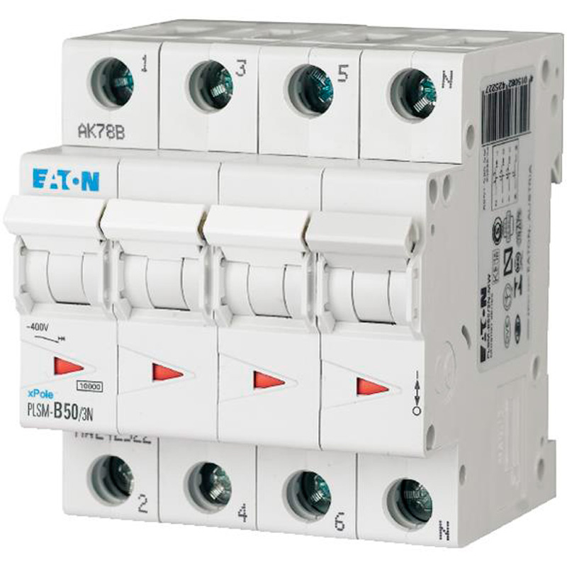 Automatsikring 3P+N 20A C 6kA (Moeller/Eaton)