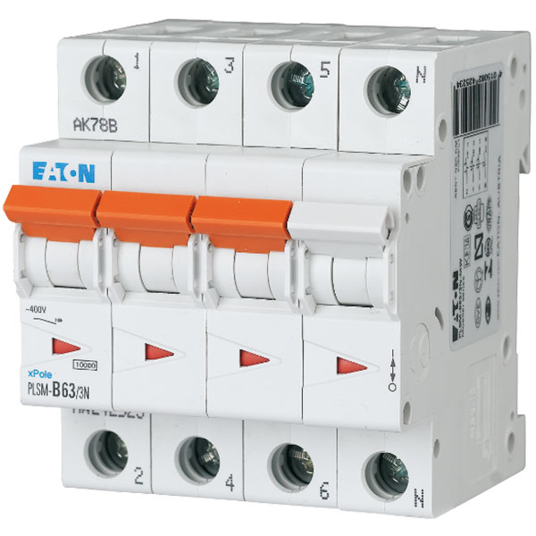 Automatsikring 63A 3P+N C 4M 6kA