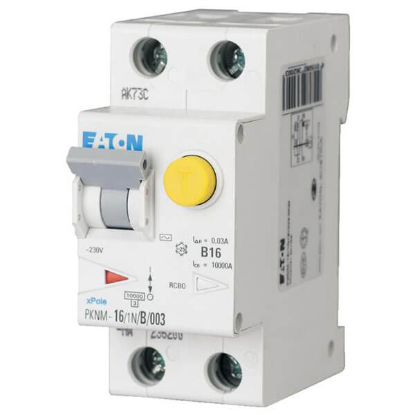 Kombiafbryder 16A 1P+N C 30mA 2M 6KA (HPFI type A)